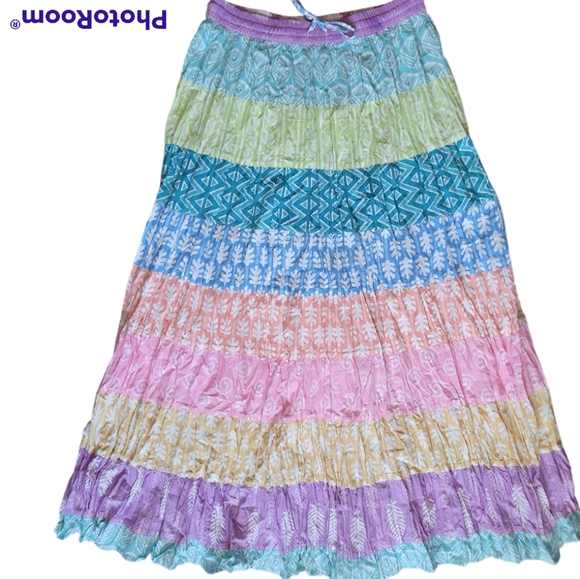 Sacred Threads Dresses & Skirts - SACRED THREADS STRIPED BOHO FESTIVAL SKIRT - ONE SIZE